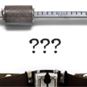 Typewriter typing question marks