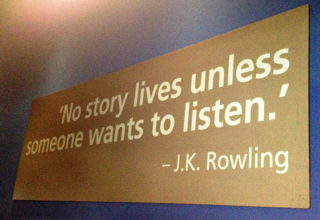 No story lives unless someone wants to listen
