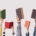 Hands with books in the air
